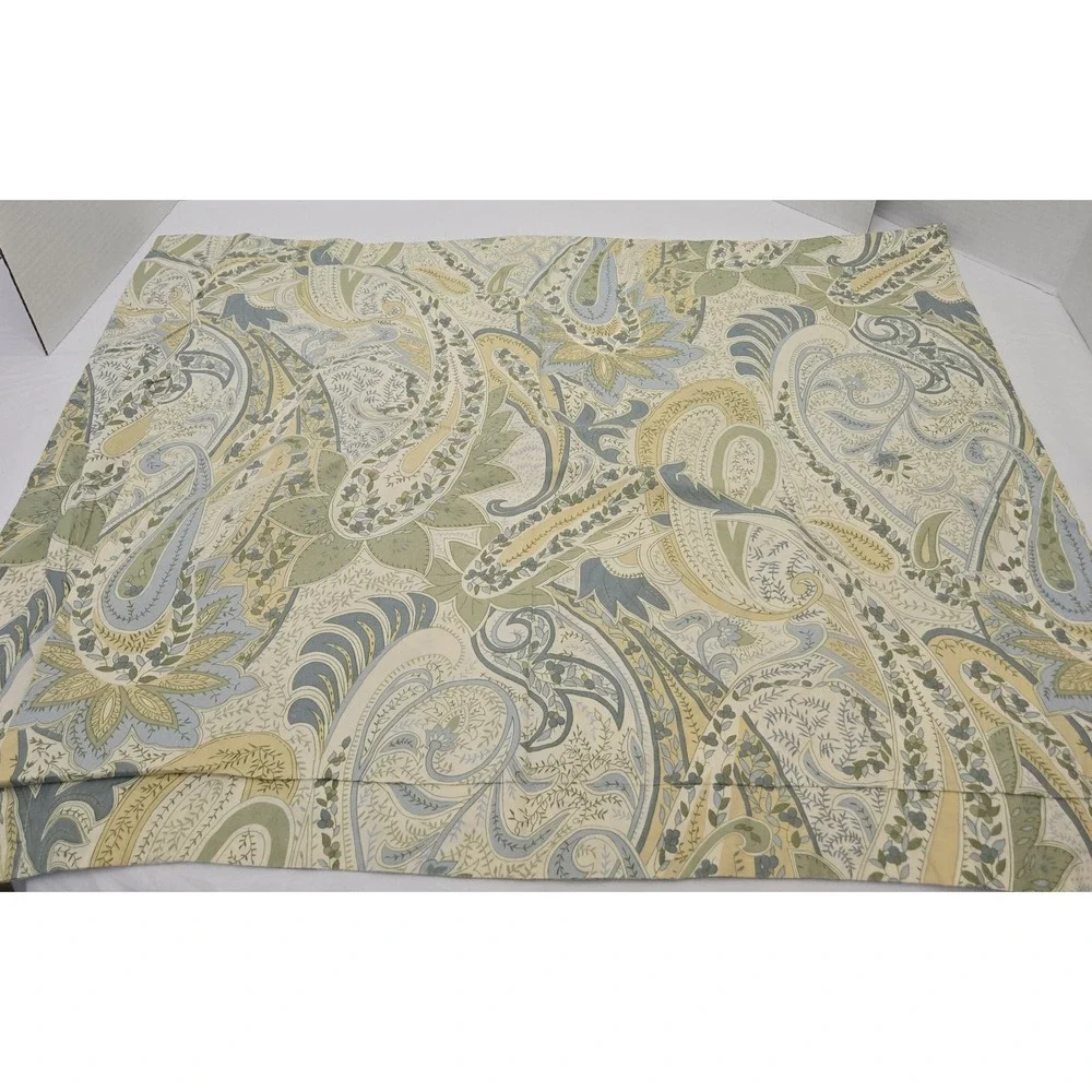 Set (2) POTTERY BARN CAESAREA Pillow Shams Standard Size Pair Blues Greens GUC